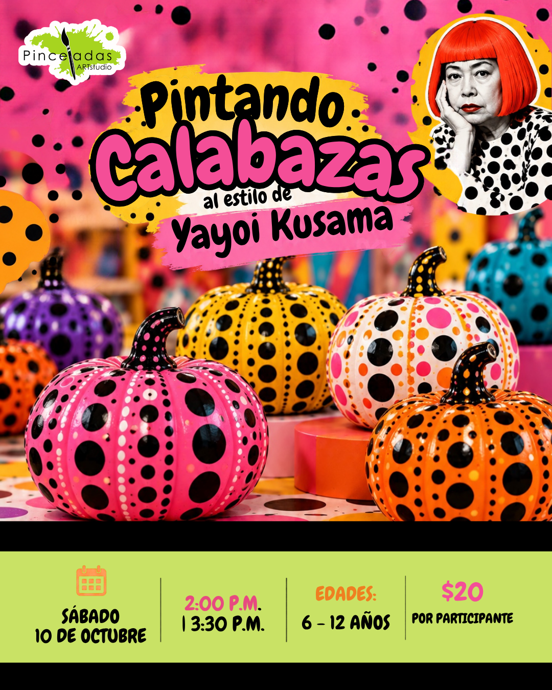 Pintando Calabazas al estilo Yayoi Kusama