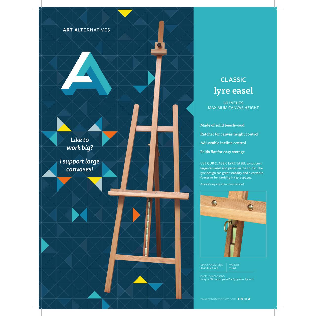 Art Alternatives - Classic Lyre Easel