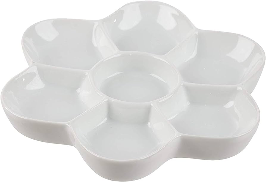 Yasutomo Watercolor Porcelain Flower Dish 5"