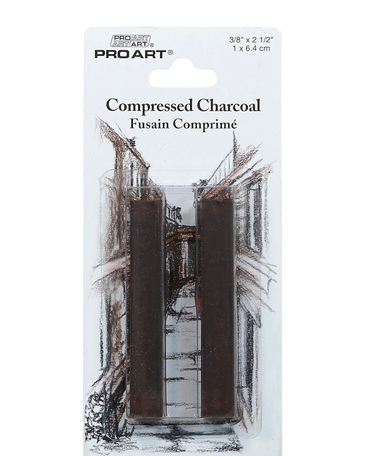 Pro Art Compressed Charcoal Sepia 2 PC