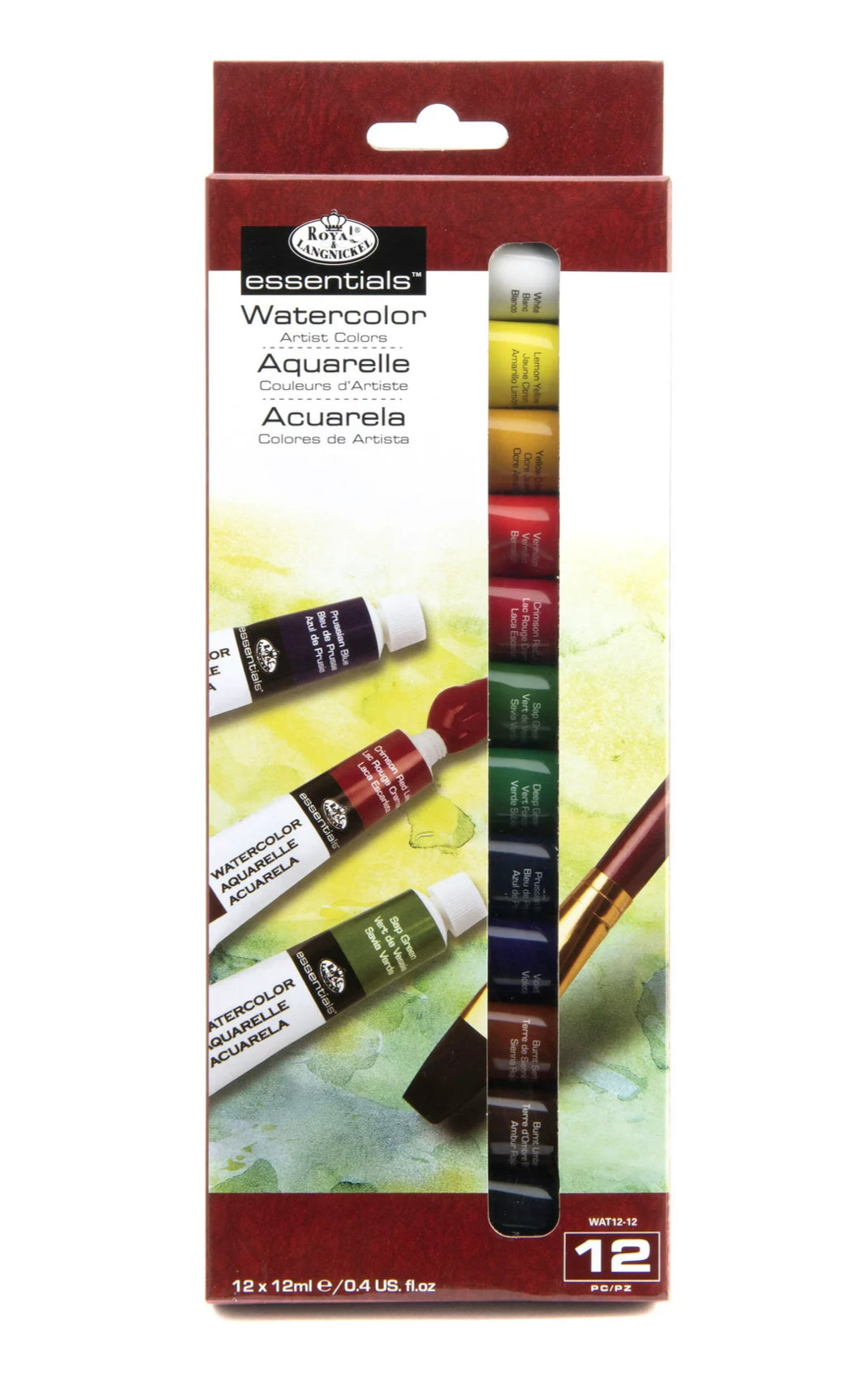 Royal & Langnickel Essentials - Artist Watercolor Paint 12ml, 12 Pack