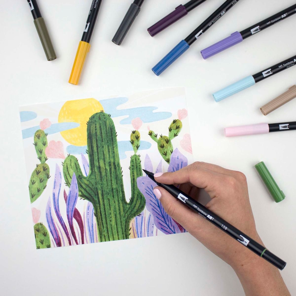 Tombow Dual Brush Pen Set, Desert Flora, 10PK