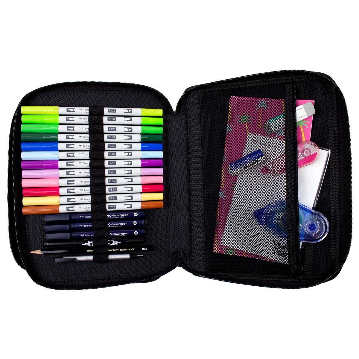 Tombow Zipper Marker Case - Oyster