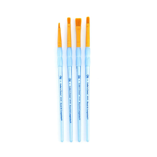 Royal & Langnickel: Crafter's Choice™ 4pc Golden Taklon Shader Brush Set