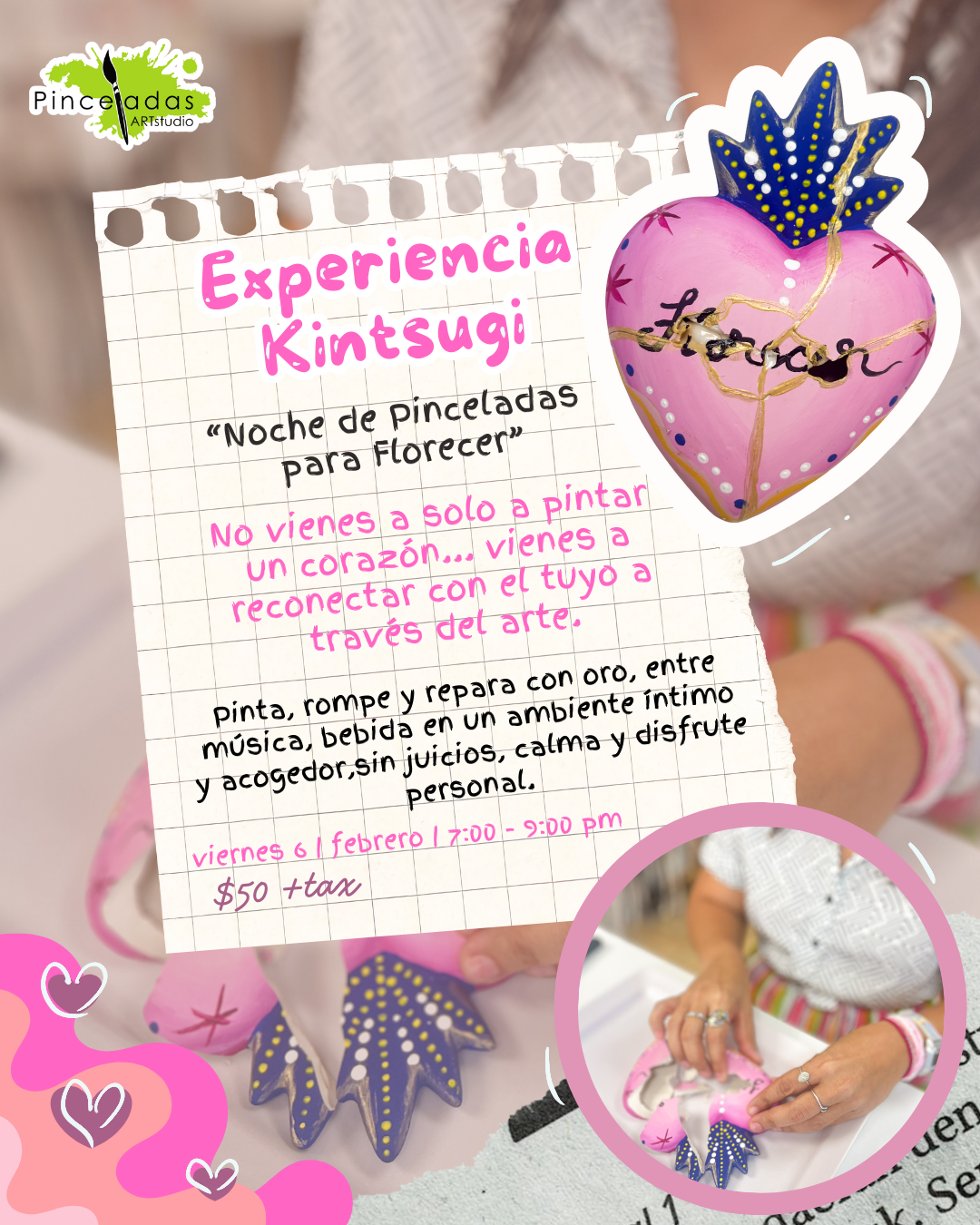 Pinceladas para Florecer | Experiencia Kintsugi | viernes, 6 de febrero