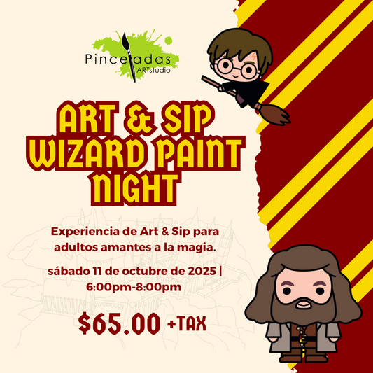 Art & Sip: Wizard Night para Adultos | Experiencia inmersiva
