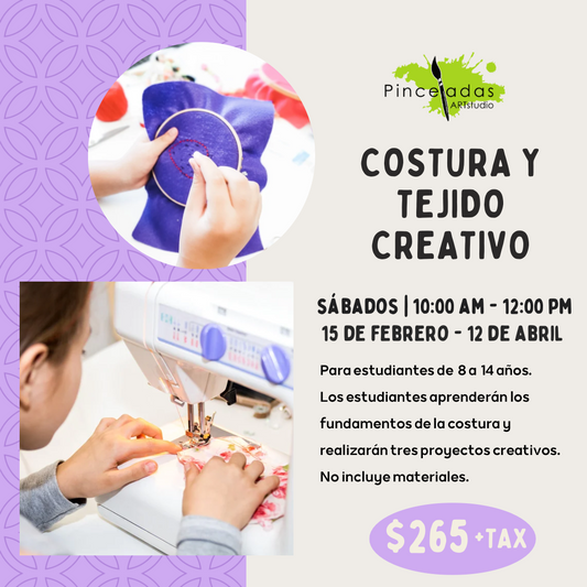 Costura y Tejido Creativo | sábados 10:00 am - 12:00pm | Cursos Cortos 2025