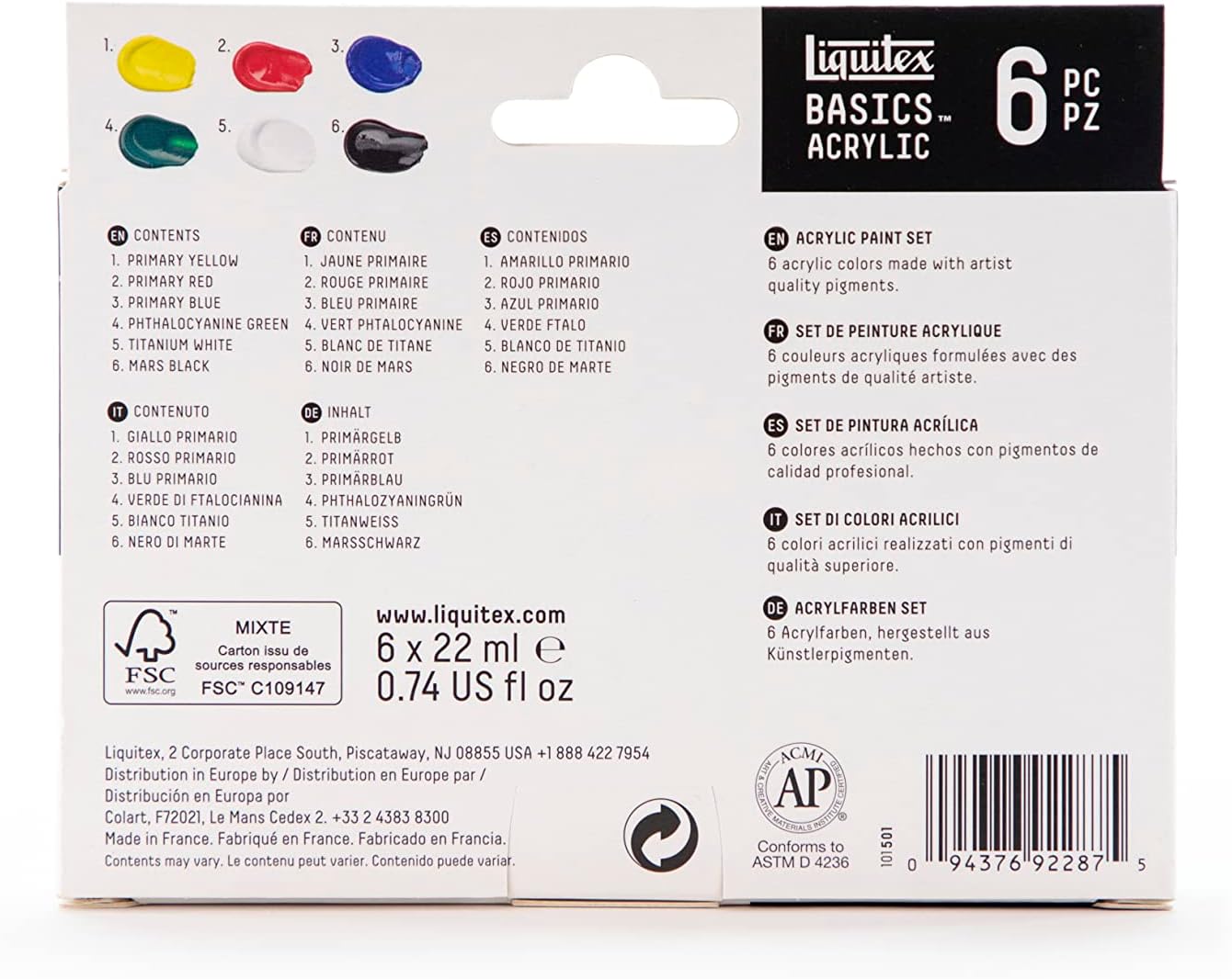 Liquitex Basics - Acrylic (6 pc)