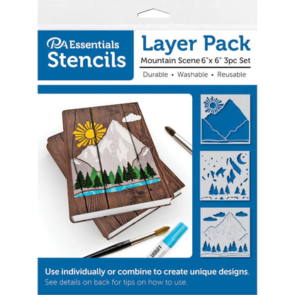 PA Essential | Stencils  Layer Pack : (6” x 6”) 3pc Set