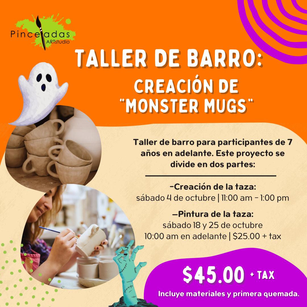 Taller de Barro: Creación de “Monster Mugs” | sábado 4 de octubre