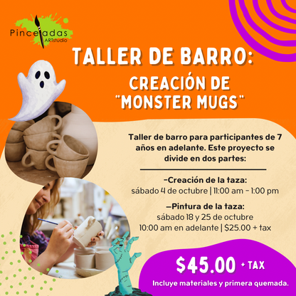 Taller de Barro: Creación de “Monster Mugs” | sábado 4 de octubre