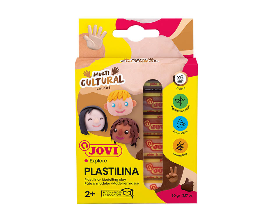 Jovi PLASTILINA Estuche 6 barras 15 g colores MULTICULTURAL