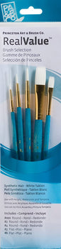 Princeton Real Value Light Blue Short Handled Brush Set 5