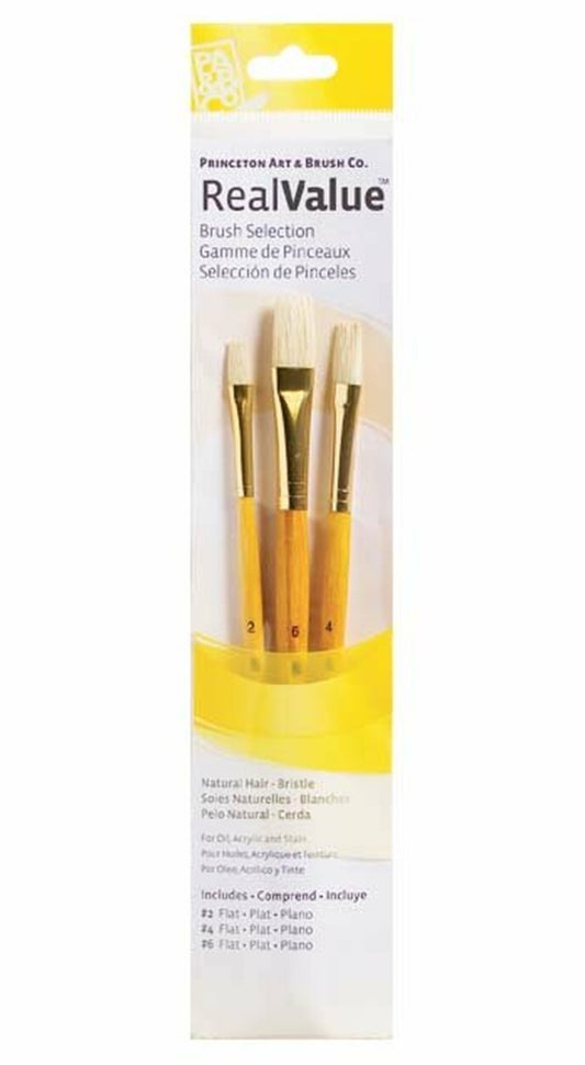 Princeton Real Value Yellow Handle Brush Set 3