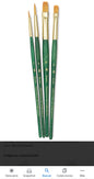 Princeton Real Value Green Handled Brush Set 4