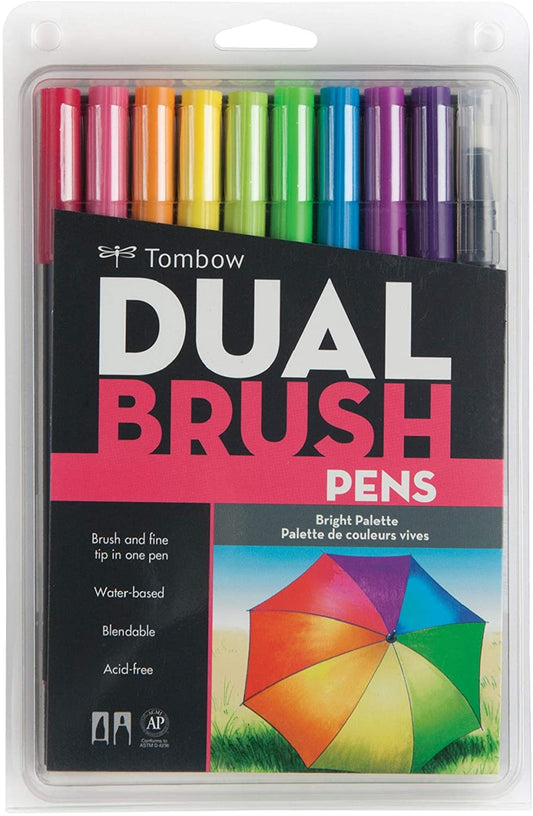 TOMBOW | DUAL BRUSH PENS 10 BRIGHT PALETTE