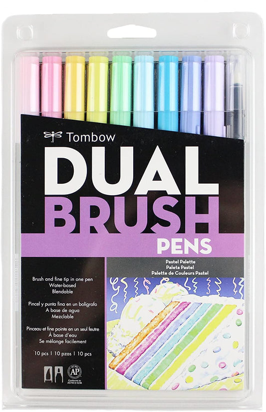 TOMBOW | DUAL BRUSH PENS 10 PASTEL PALETTE