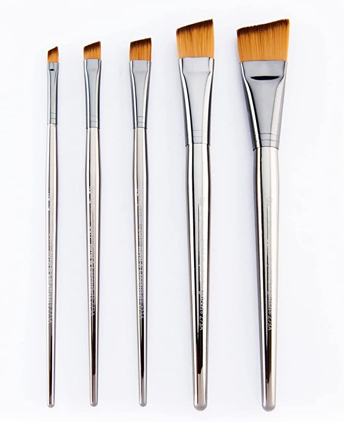 Royal & Langnickel - ZEN 73 Series 5 Piece All Media Angular Paint Brush Set