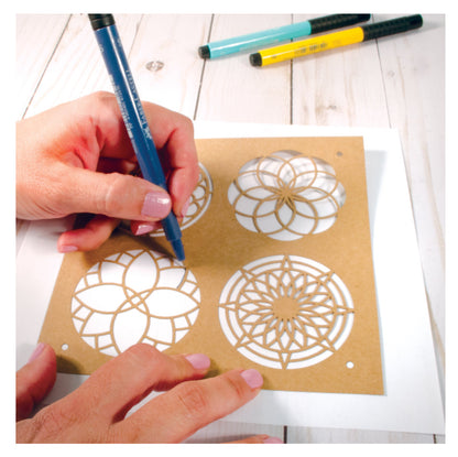 Faber-Castell Mixed Media Stencils Mandala