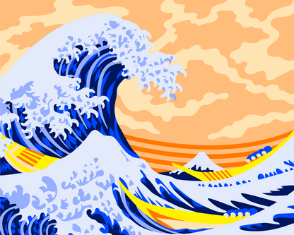 Paint by Numbers Kit - The Great Wave off Kanagawa by Hokusai