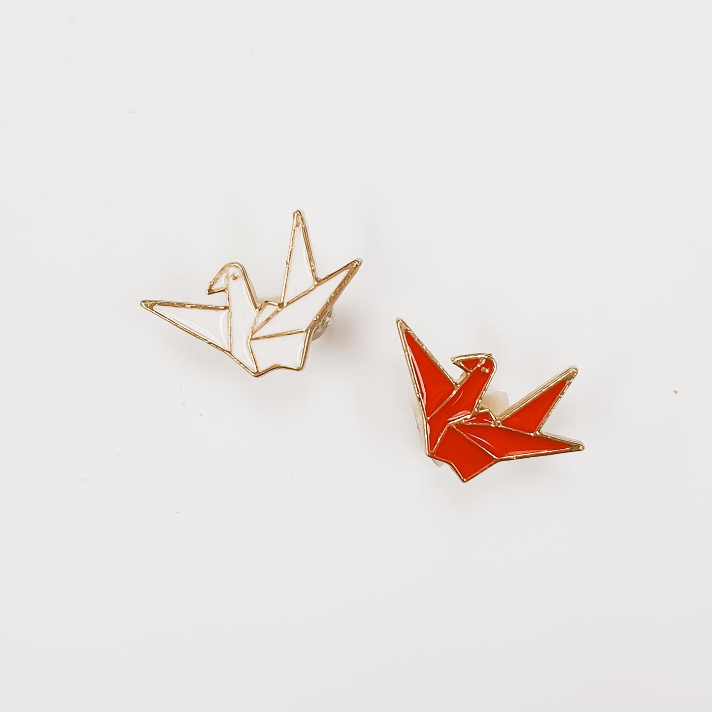 Pin de Aves Origami Rojo y Blanco