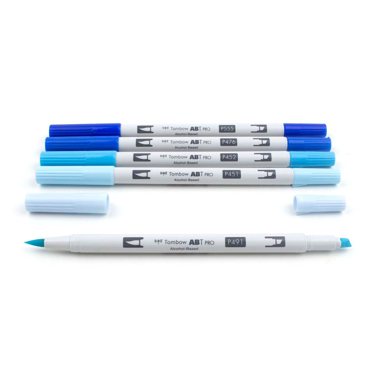 Tombow ABT PRO Alcohol Based Art Markers - Blue Tones, 5pk