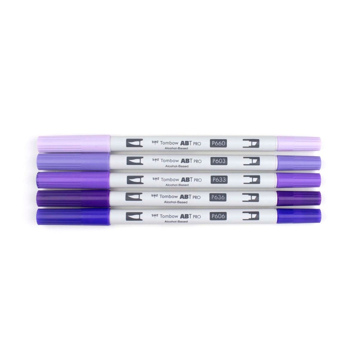 Tombow ABT PRO Alcohol Based Art Markers - Purple Tones, 5pk